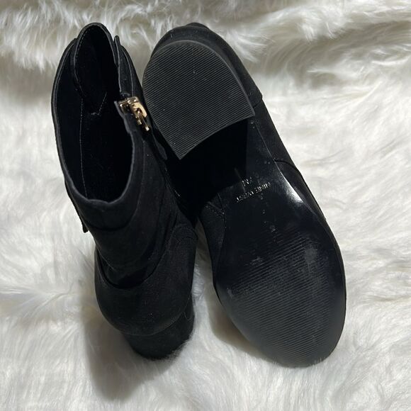 New Nine West Querna Black Zip Up Ankle Boots Size 7M. B67 - Picture 8 of 9
